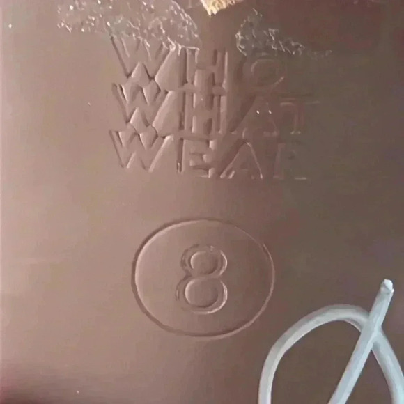 Who What Wear Open Toe Bow Cream Stiletto Heel Sandal Size 8 - Picture 6 of 6